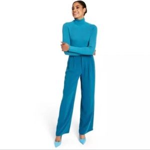 Women's Teal High-Waist Wide Leg Tailored Trousers -Sergio Hudson x Target M NWT